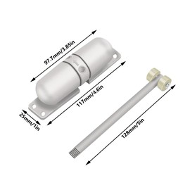 Automatic Spring Door Closer, Quiet Auto Door Closing for Door Weights 10-60kg, Stainless Steel Door Closer Shutter Adjustable Door Spring Closer for Interior Door (Black)