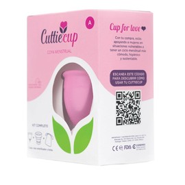 Copa Menstrual Cuttiecup Tamaño A/Kit Completo: Copa + Vaso esterilizador + Bolsita