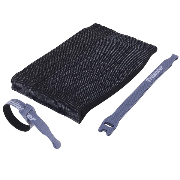 Trilancer Reusable Cable Straps Wire Ties, Pack of 50 Adjustable