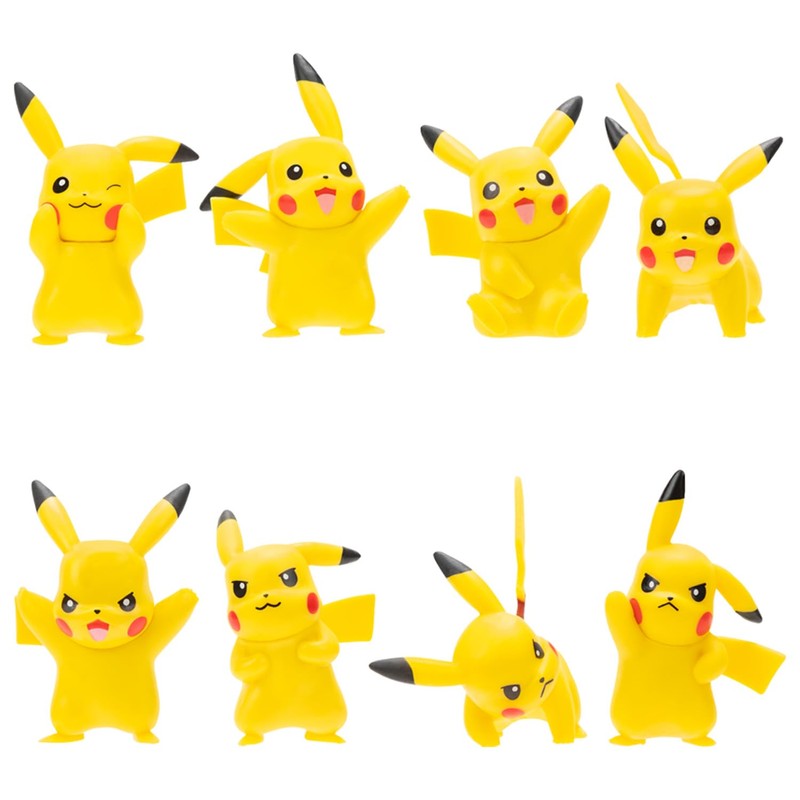 Pokémon 8 Figures Battle - Pack of 8 Pikachu Figures