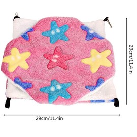 Liyquint 3 Pcs Rat Hammock Small Animal Hammock,Rat Guinea Pig Hanging Hammock Ferret Hammocks Set,Ferret Rat Hammock Set Guinea Pig Hideout Bed,Small Animal Pet Hammock. (Pink+Purple+Coffee)