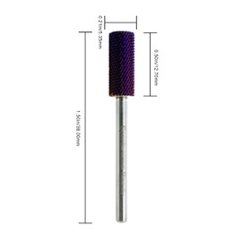 Spontaneous Beauty Premium Nail Carbide Bit Flat Top 3/32" Shank (Fine - F, Purple - Small Barrel)