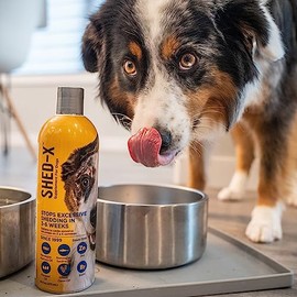 Shed-X Dermaplex Liquid Daily Supplement for Dogs – 100% Natural – Eliminate Excessive Shedding with Daily Supplement of Essential Fatty Acids, Vitamins and Minerals (16 oz)