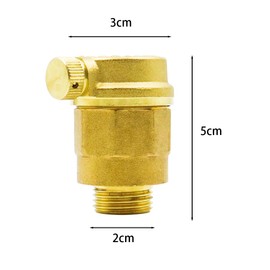 Hsthe Sea 2 Pack Automatic Bleed Valve DN15 G1/2 Inch Brass Outlet Valve Quick Bleed with Filter for Solar Water Heater