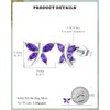 925 Sterling Silver Amethyst‌ Dragonfly Earrings ‌for Women February Birthstone