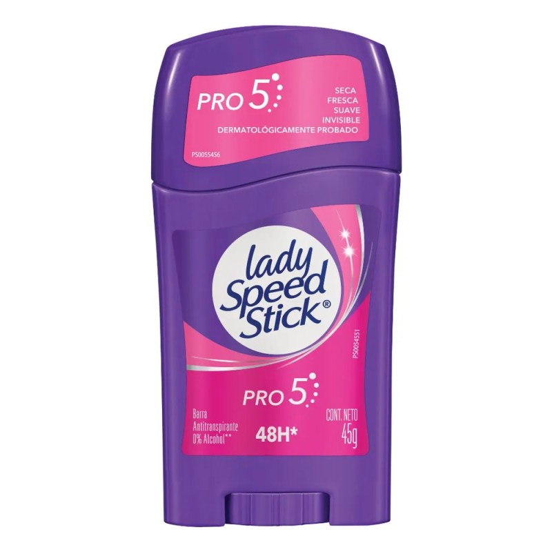 Desodorante en Barra Lady Speed Stick Pro 5 Beneficios 45