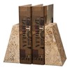 Modern Wedge Marble Bookends – Hand Carved, Polished Stone Bookends