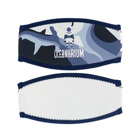 Scuba Mask Strap Cover Neoprene Diving Mask Strap Wrapper for Snorkel Mask for Men and Women, Hammer Head Sharks, Free size