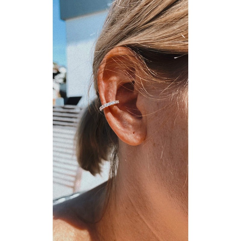 Laimons - Earrings Single Ear Cuff Clamp 15 mm with
