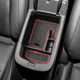 EDBETOS Center Console Organizer Tray Compatible with 2024 2025 2026 Chevy Trax Accessories LS 1RS LT 2RS ACTIV Interior Secondary Armrest Storage Box Insert Tray, Red