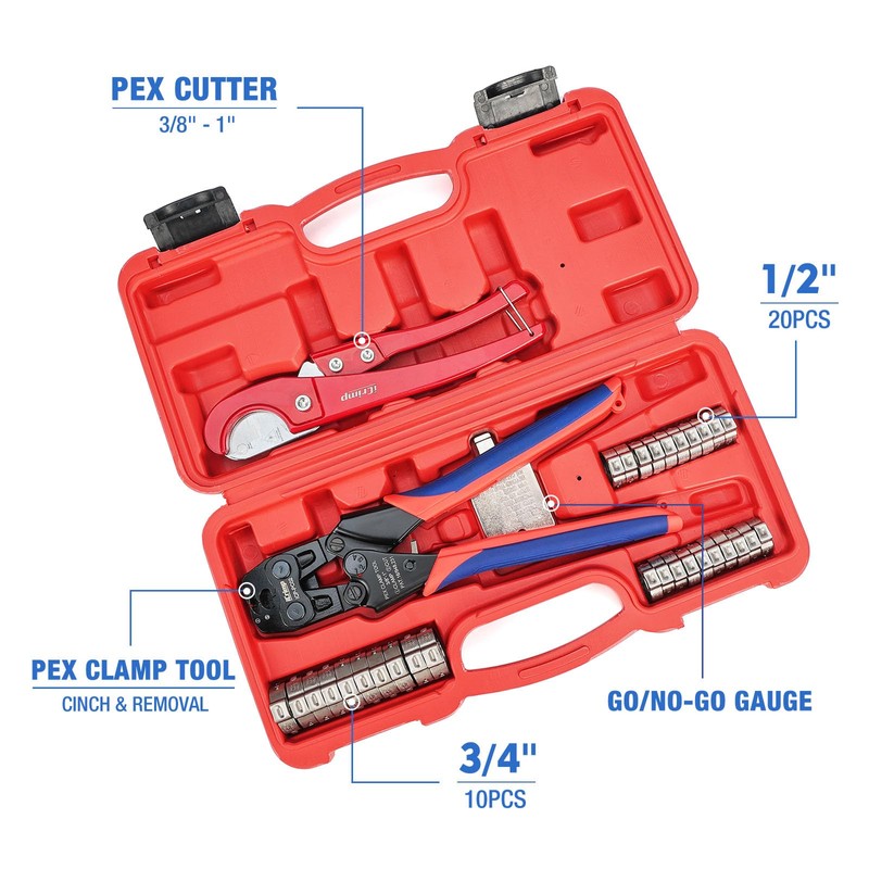 iCrimp PC-PC02KIT PEX Clamp Crimping Tool Kit with 1/2 inch(20