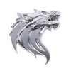 3D Metal Wolf Head Chrome Emblem Badge Radiator Grill Car