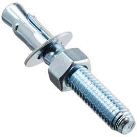 Powers Fastening Innovations 7412SD1 Power-Stud and Sd1 3/8-Inch by 2-3/4-Inch Type Carbon Steel Wedge Expansion Anchor Carbon Steel Clip, 50 Per Box