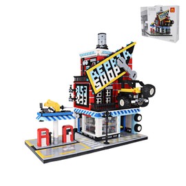 Oichy Building Block Set, Car Repair Shop Architecture Building Model Kit, 2120 PCS Collectible Display Toy Building Set for Adults and Kids