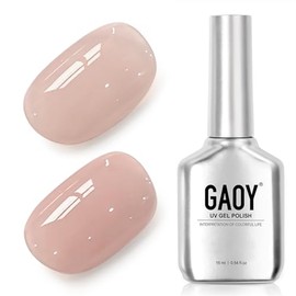 GAOY- Esmalte de uñas en gel Jelly Nude, 16 ml, esmalte en gel semipermanente translúcido marrón claro, curado con luz ultravioleta                   