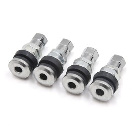 sourcingmap 4Pcs Bolt-in Tubeless Wheel Tire Valve Stems w Dust Caps