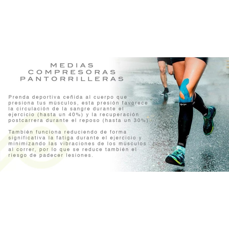Medias Compresión Reflejante Pantorrillera Sport Correr Rfx