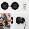 Haidms 5 Pack Matte Black Door Knobs with Lock and