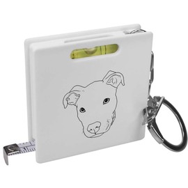 Azeeda 'Pit Bull Terrier' Keyring Tape Measure/Spirit Level Tool (KM00040423)