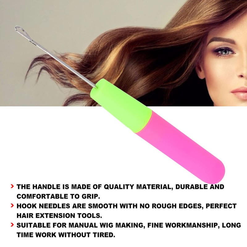 5 Ganchos de Ganchillo para Extensiones de Cabello, Ganchos de