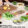 BOROHOUSE 5-Pack Borosilicate Glass Containers with Tempered Lids, 35.2oz/4.4 Cup