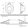 ledscom.de ERID Bathroom Ceiling Mounting Frames for Wet Rooms, IP44,