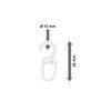 Interdeco Curtain Rods Wooden Rings with Pleat Hooks / Curtain