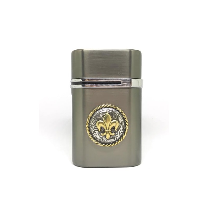 Fleur de Lis Vector Thundra Desktop Lighter Triple Torch Cigar
