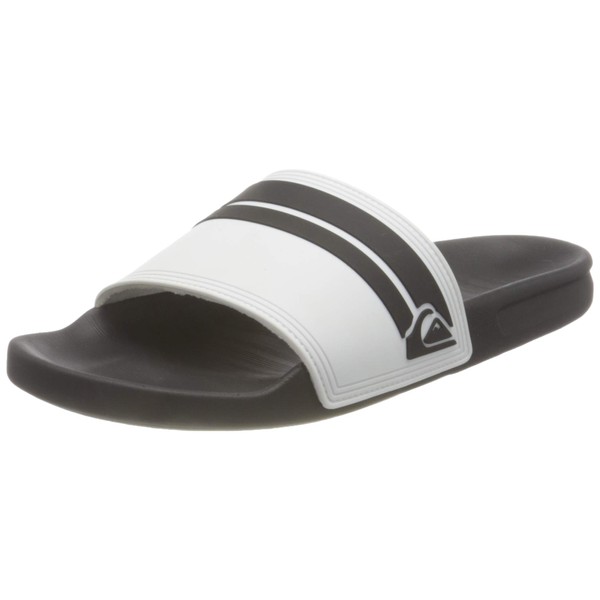 Quiksilver Men's Rivi Slide Sandal, White Black White, US:5