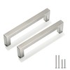 Redunest Cabinet Pulls Brushed Nickel Cabinet Handles Square Drawer Pulls,