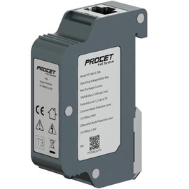 PROCET Industrial DIN Rail PoE Surge Protector IEEE802.3af/at/bt/PoE++ Gigabit PoE 10KV Ethernet Surge Arrester RJ45 Lightning Suppressor, -40℃ to 85℃, Zinc Alloy Housing