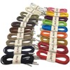 YJRVFINE 1/7" Thick Round Waxed 31 inch Black Shoelaces with