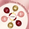 60pcs Burgundy and gold Balloons 12inch with Maroon Pearl Rose