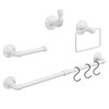 Jeasor 4-Pieces Industrial Pipe Bathroom Towel Ring Kit DIY Wall
