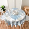 Nautical Coastal Tablecloth Round 70 Inch Summer Beach Starfish Coral