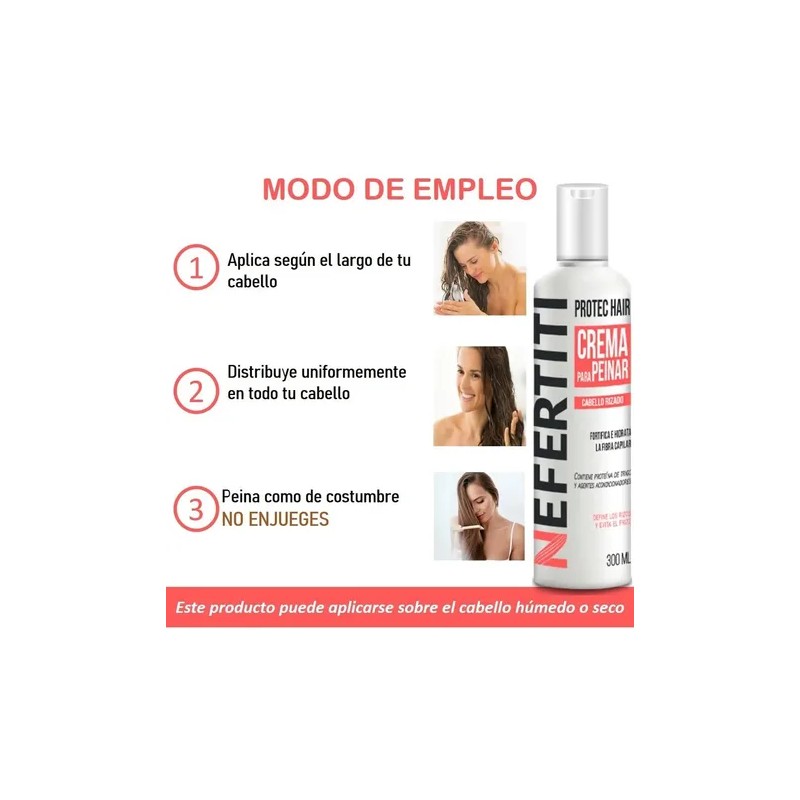Nefertiti Crema Para Peinar Cabello Rizado 300ml
