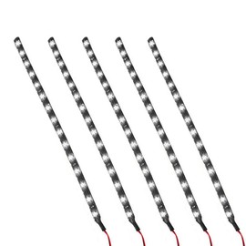 E Support 5Pcs White 12v 15 Led 30cm Car Flexible Waterproof Underbody Light Strip Pack of 8