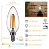FLSNT 5000K Daylight B10 Dimmable 4W LED E12 Candelabra Bulbs,