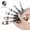 Magnetic Measuring Spoons Set of 6 Stainless Steel Dual Sided