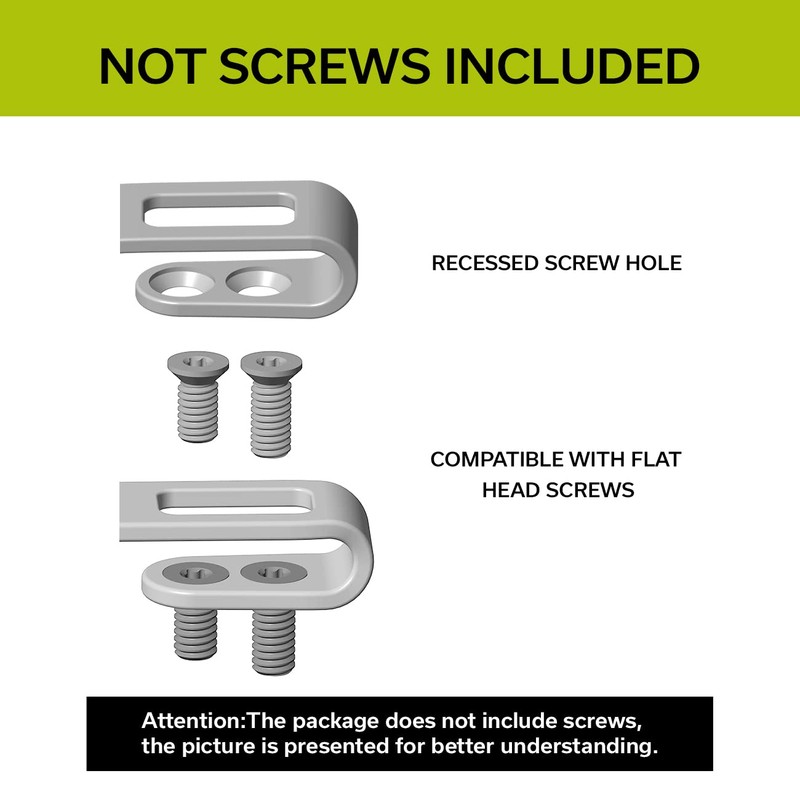 2PCS CIVIVI Flamed Titanium Pocket Clips, NO Screws Included, 50MM