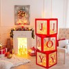 Christmas Decorations Large Red Transparent Light Box, Holiday Party Home