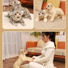 39 cm Plush Toy Snow Leopard, Lifelike Lion Tiger Leopard