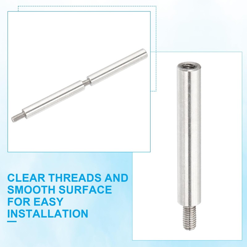 PATIKIL 10 Pcs M3x35+6mm Stainless Steel Standoff Extension Posts Screws,Metric