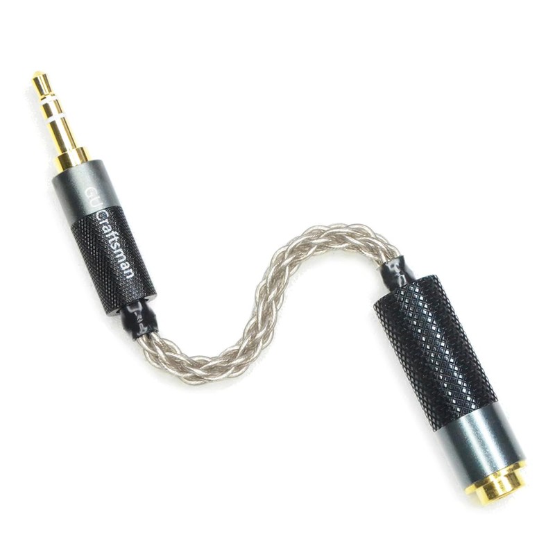 GUCraftsman 3.5mm Stereo Male to 4.4mm Balanced Female Portable Headphone