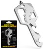 Key Shaped Pocket MultiTool 20-in1 Multi Tool, Stainless Steel Keychain