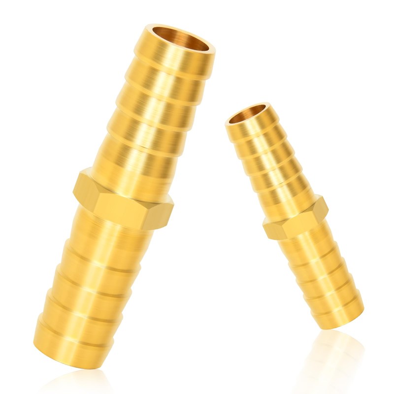 TAILONZ PNEUMATIC Union 10mm Barbed x 10mm Barbed Splicer Brass