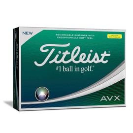 TITLEIST AVX Golf Ball, Men, Yellow, One Size