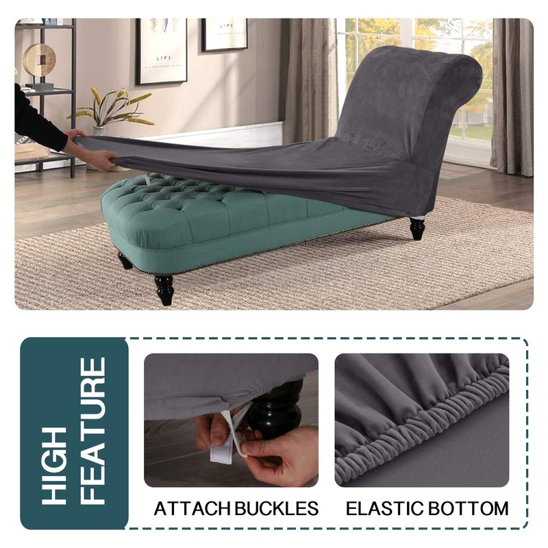 FantasDecor Funda de terciopelo para chaise longue, fundas de lujo