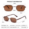DQbhzh Small Rectangle Polarized Sunglasses for Women Men Fashion Trend