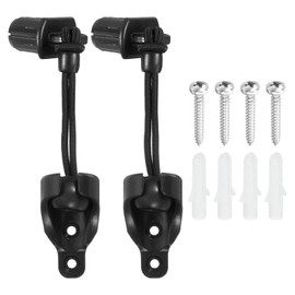 sourcing map 2Set Bungee Kit, Universal Sun Shade Replacement Parts, Bungee Tie Downs, Bungee Receiver Brackets, End Cap for Exterior Outdoor/Indoor Roller Shade Blinds, Black